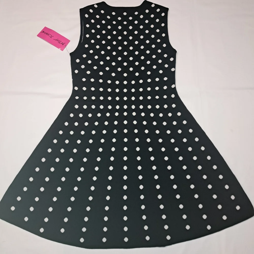 NWT Betsey Johnson Polka-dot Sweater dress - Picture 7 of 8